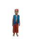 BookMyCostume  Arabian Boys Western Belly Dance Costume Shirt Harem Pant Cap for Kids Costume | Blue & Red